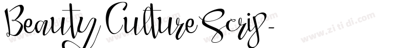 Beauty Culture Scrip字体转换